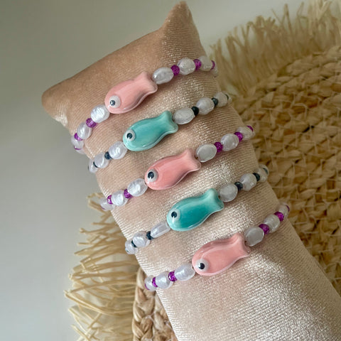 Pink Fish Armband