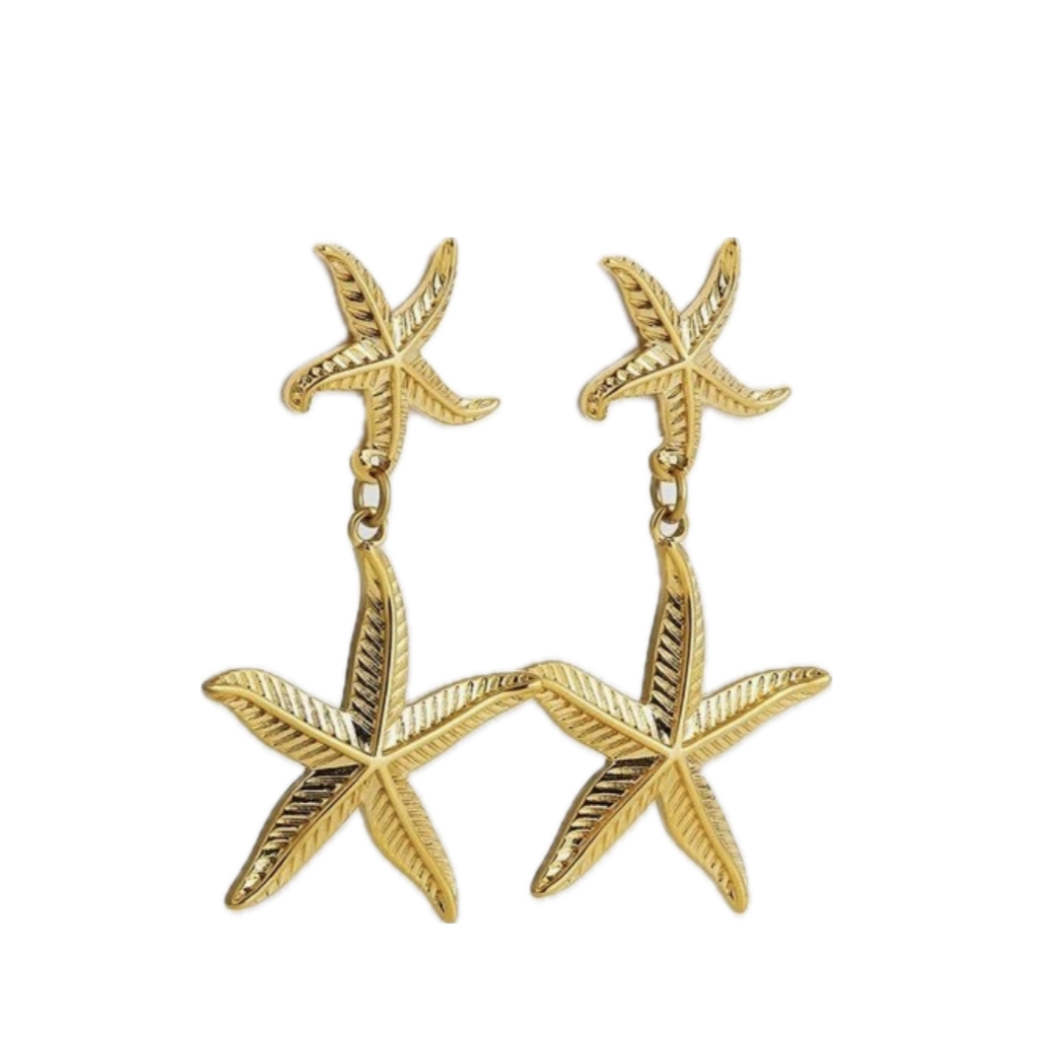 Double Starfish Oorbellen