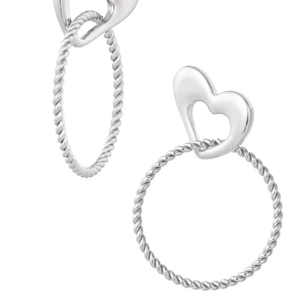 Oorbellen Twisted Heart